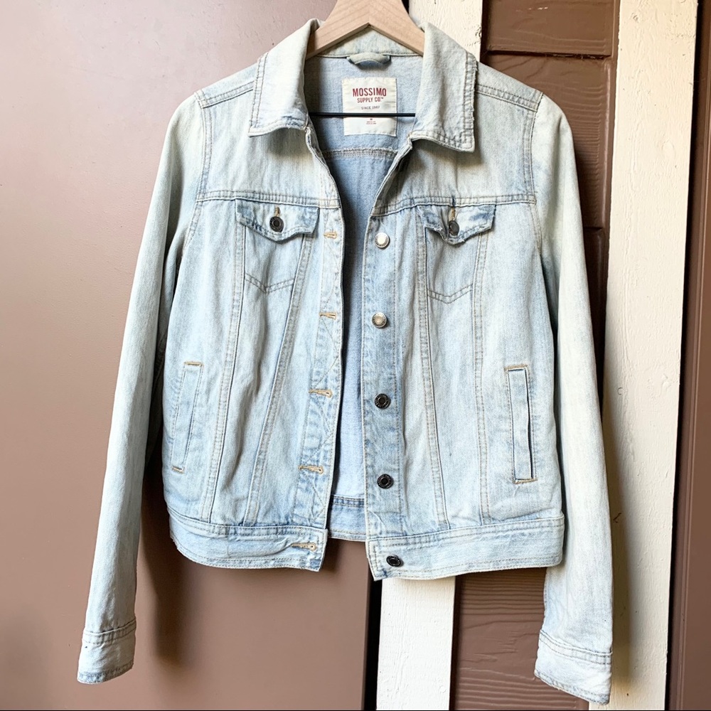 Mossimo 100% Cotton Jean Denim Jacket Light Wash